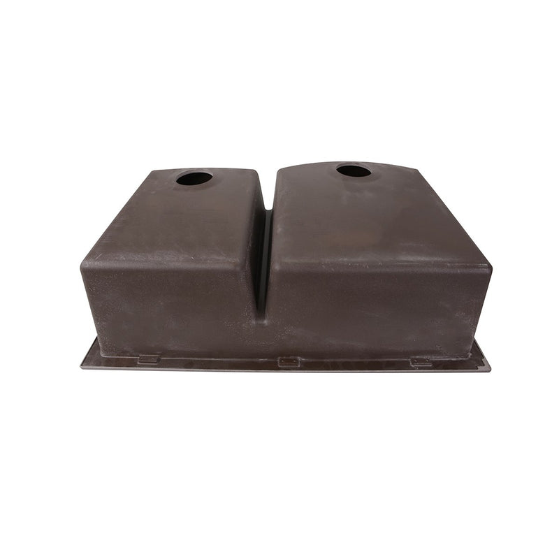 Nantucket Sinks 60/40 Double Bowl Dual-mount Granite Composite Sink - Brown PR6040-BR - view 4
