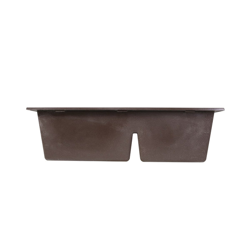 Nantucket Sinks 60/40 Double Bowl Dual-mount Granite Composite Sink - Brown PR6040-BR - view 5