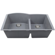 Nantucket Sinks 60/40 Double Bowl Undermount Granite Composite Sink - Titanium PR6040-TI-UM - view 2