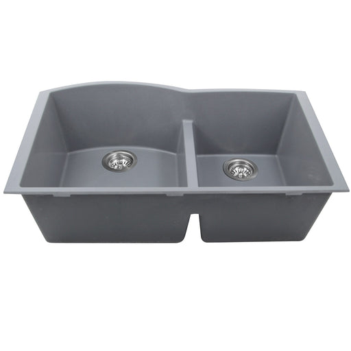 Nantucket Sinks 60/40 Double Bowl Undermount Granite Composite Sink - Titanium PR6040-TI-UM - view 2