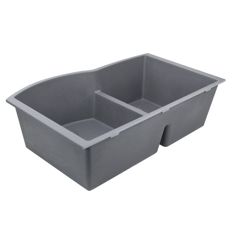 Nantucket Sinks 60/40 Double Bowl Undermount Granite Composite Sink - Titanium PR6040-TI-UM - view 4