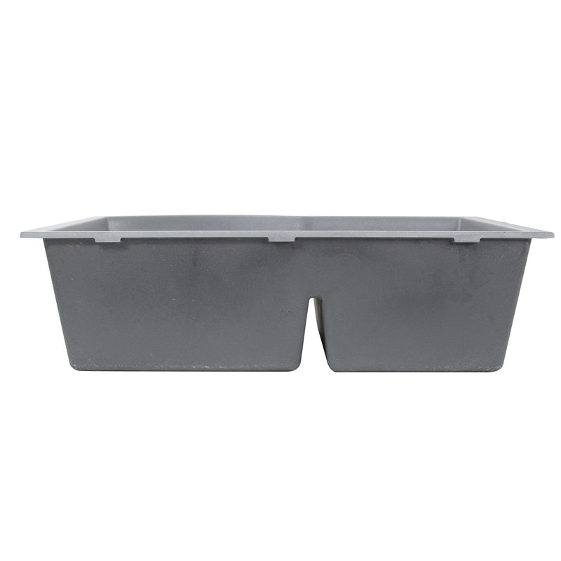 Nantucket Sinks 60/40 Double Bowl Undermount Granite Composite Sink - Titanium PR6040-TI-UM - view 6