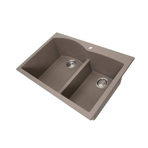 Nantucket Sinks 60/40 Double Bowl Dual-mount Granite Composite Sink - Truffle PR6040-TR - view 2