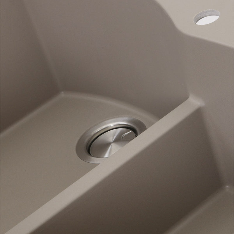 Nantucket Sinks 60/40 Double Bowl Dual-mount Granite Composite Sink - Truffle PR6040-TR - view 3