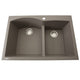 Nantucket Sinks 60/40 Double Bowl Dual-mount Granite Composite Sink - Truffle PR6040-TR