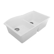 Nantucket Sinks 60/40 Double Bowl Undermount Granite Composite Sink - White PR6040-W-UM - view 3