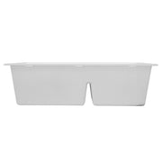 Nantucket Sinks 60/40 Double Bowl Undermount Granite Composite Sink - White PR6040-W-UM - view 5