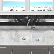 Nantucket Sinks 60/40 Double Bowl Undermount Granite Composite Sink - White PR6040-W-UM - view 7