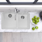 Nantucket Sinks 60/40 Double Bowl Undermount Granite Composite Sink - White PR6040-W-UM - view 8