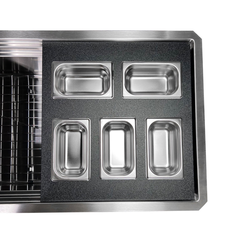 Nantucket Sinks 18" Pro Series Prep Station Condiment Tray PS20B-REC5 - view 4