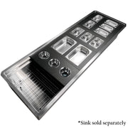 Nantucket Sinks 18" Pro Series Prep Station Condiment Tray PS20B-REC5 - view 5