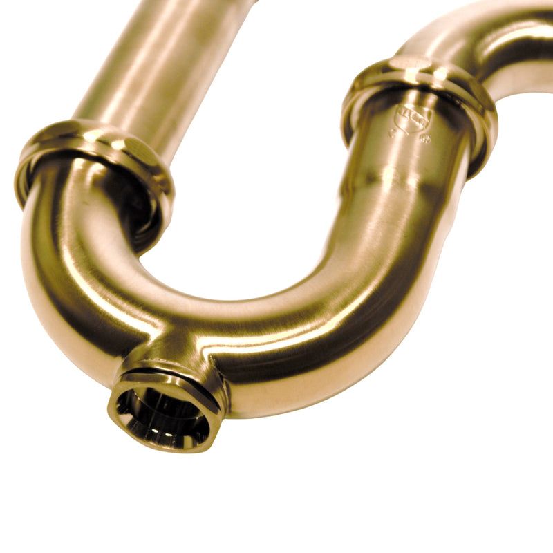 Nantucket Sinks P-Trap - Satin Brushed Brass PT-SB - view 3