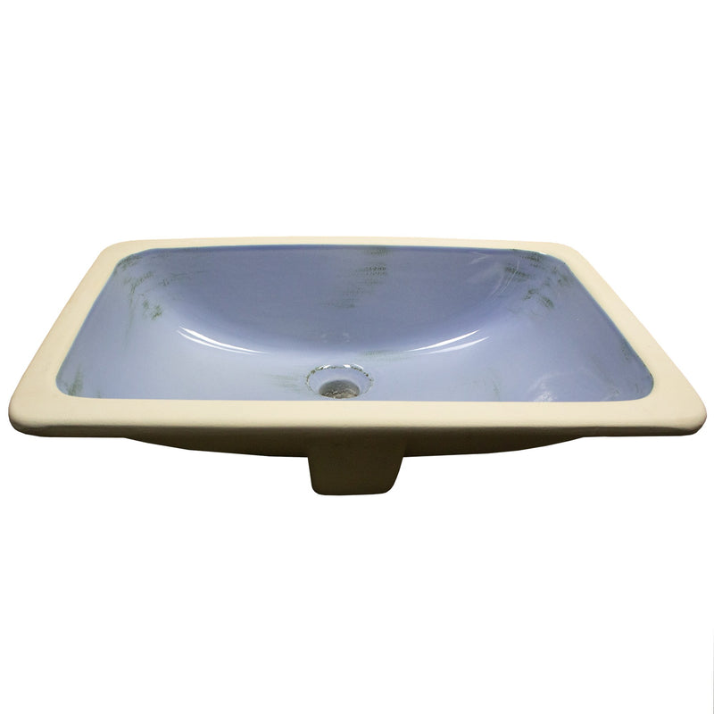 Nantucket Sinks Italian Fireclay Undermount Vanity Sink RC2035SS 'Siracusa' with Distressed Hand-Painted Finish - view 4