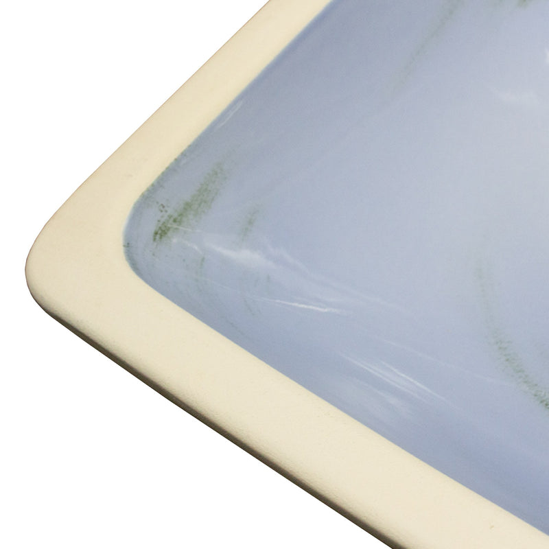 Nantucket Sinks Italian Fireclay Undermount Vanity Sink RC2035SS 'Siracusa' with Distressed Hand-Painted Finish - view 5