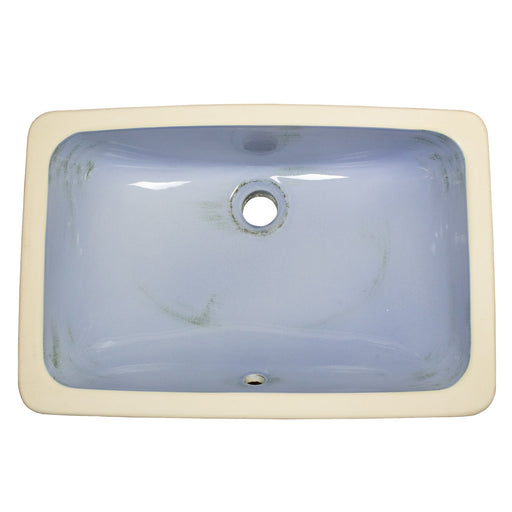 Nantucket Sinks Italian Fireclay Undermount Vanity Sink RC2035SS 'Siracusa' with Distressed Hand-Painted Finish