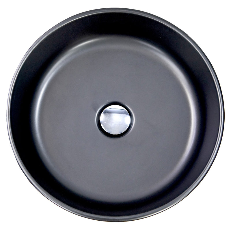 Nantucket Sinks Italian Fireclay Round Vanity Sink - Matte Black RC4011MB - view 2