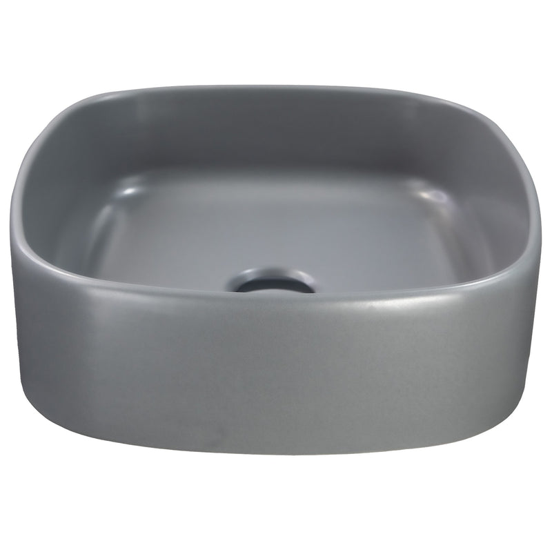 Nantucket Sinks Italian Fireclay Square Vanity Sink - Matte Concrete RC4033C - view 3