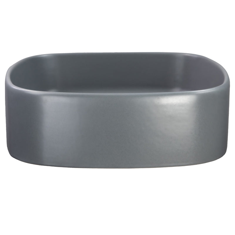 Nantucket Sinks Italian Fireclay Square Vanity Sink - Matte Concrete RC4033C - view 4