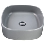 Nantucket Sinks Italian Fireclay Square Vanity Sink - Matte Concrete RC4033C
