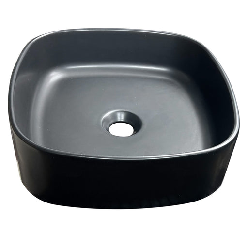Nantucket Sinks Italian Fireclay Square Vanity Sink - Matte Black RC4033MB - view 2