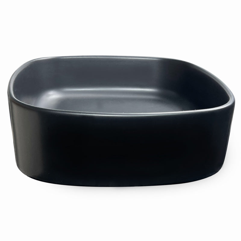 Nantucket Sinks Italian Fireclay Square Vanity Sink - Matte Black RC4033MB - view 4