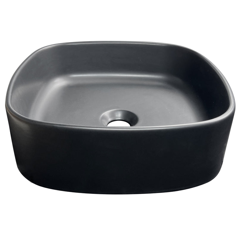 Nantucket Sinks Italian Fireclay Square Vanity Sink - Matte Black RC4033MB - view 5