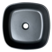Nantucket Sinks Italian Fireclay Square Vanity Sink - Matte Black RC4033MB