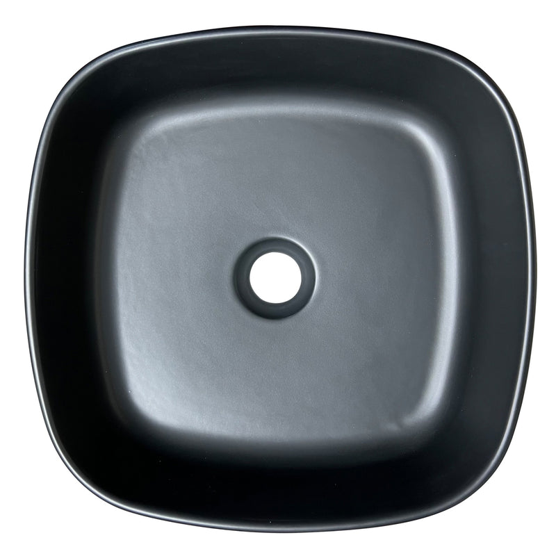 Nantucket Sinks Italian Fireclay Square Vanity Sink - Matte Black RC4033MB