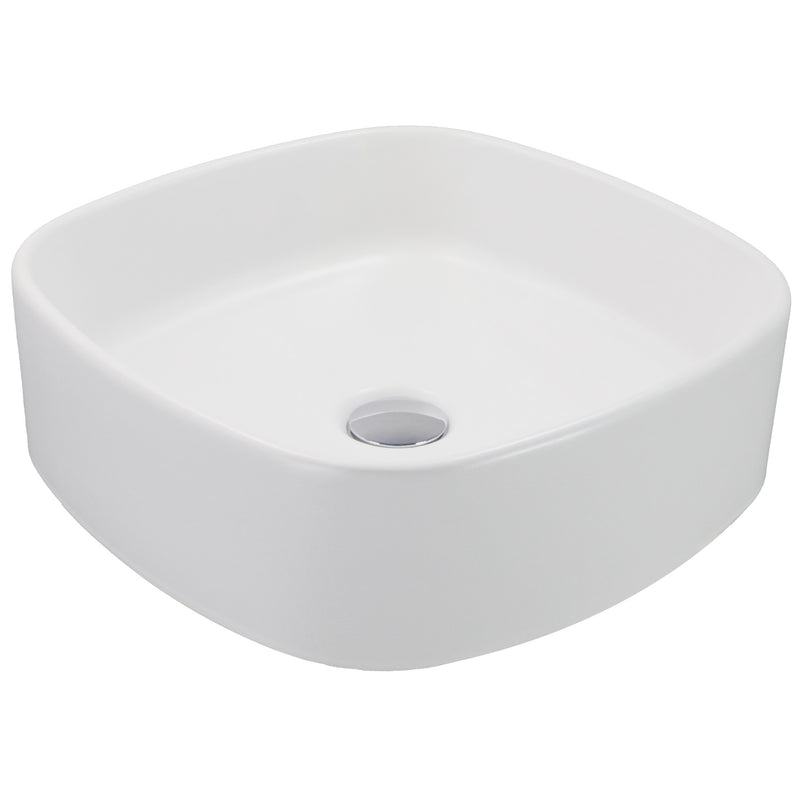 Nantucket Sinks Italian Fireclay Square Vanity Sink - Matte White RC4033MW - view 2