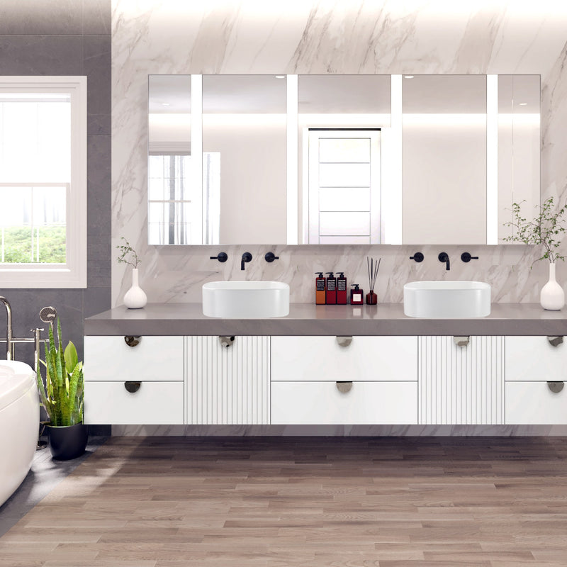Nantucket Sinks Italian Fireclay Square Vanity Sink - Matte White RC4033MW - view 6