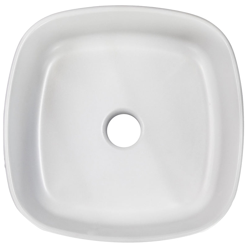 Nantucket Sinks Italian Fireclay Square Vanity Sink - Matte White RC4033MW