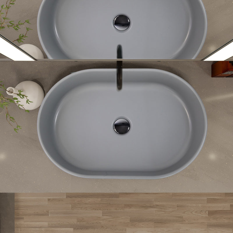 Nantucket Sinks Italian Fireclay Vanity Sink - Matte Concrete RC5022C - view 7