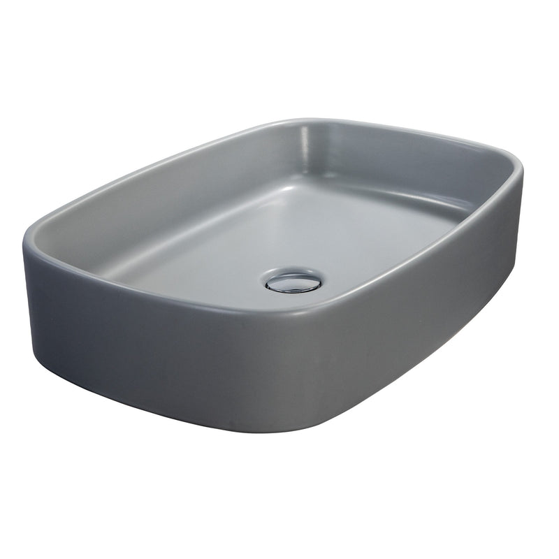 Nantucket Sinks Italian Fireclay Rectangular Vanity Sink - Matte Concrete RC6044C - view 2