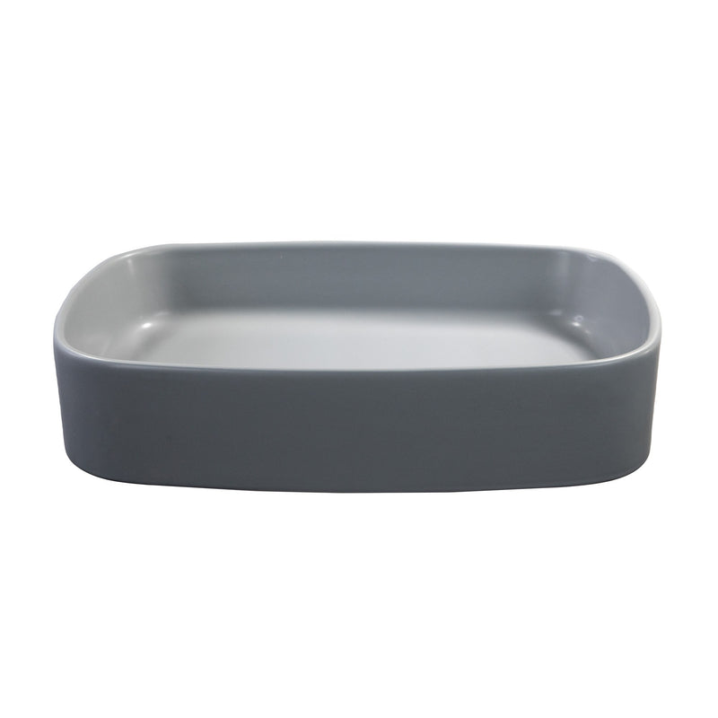 Nantucket Sinks Italian Fireclay Rectangular Vanity Sink - Matte Concrete RC6044C - view 3