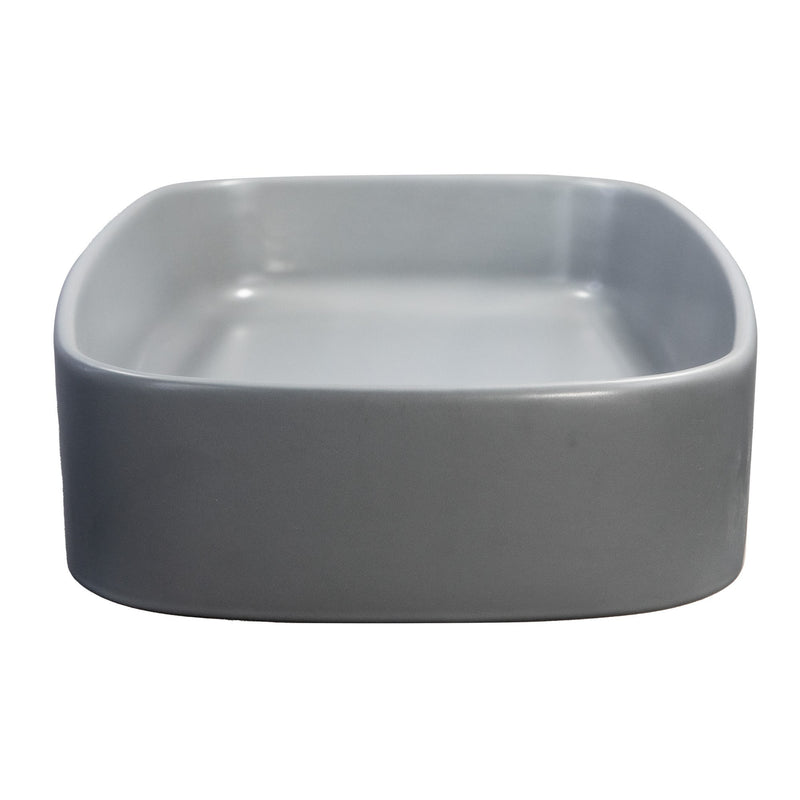 Nantucket Sinks Italian Fireclay Rectangular Vanity Sink - Matte Concrete RC6044C - view 6