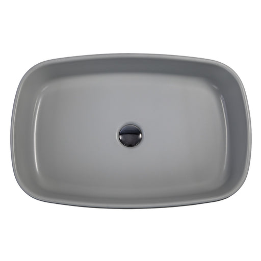 Nantucket Sinks Italian Fireclay Rectangular Vanity Sink - Matte Concrete RC6044C