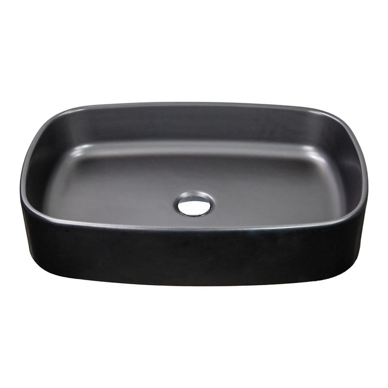 Nantucket Sinks Italian Fireclay Rectangular Vanity Sink - Matte Black RC6044MB - view 2