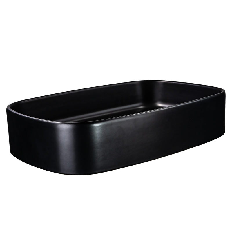 Nantucket Sinks Italian Fireclay Rectangular Vanity Sink - Matte Black RC6044MB - view 4