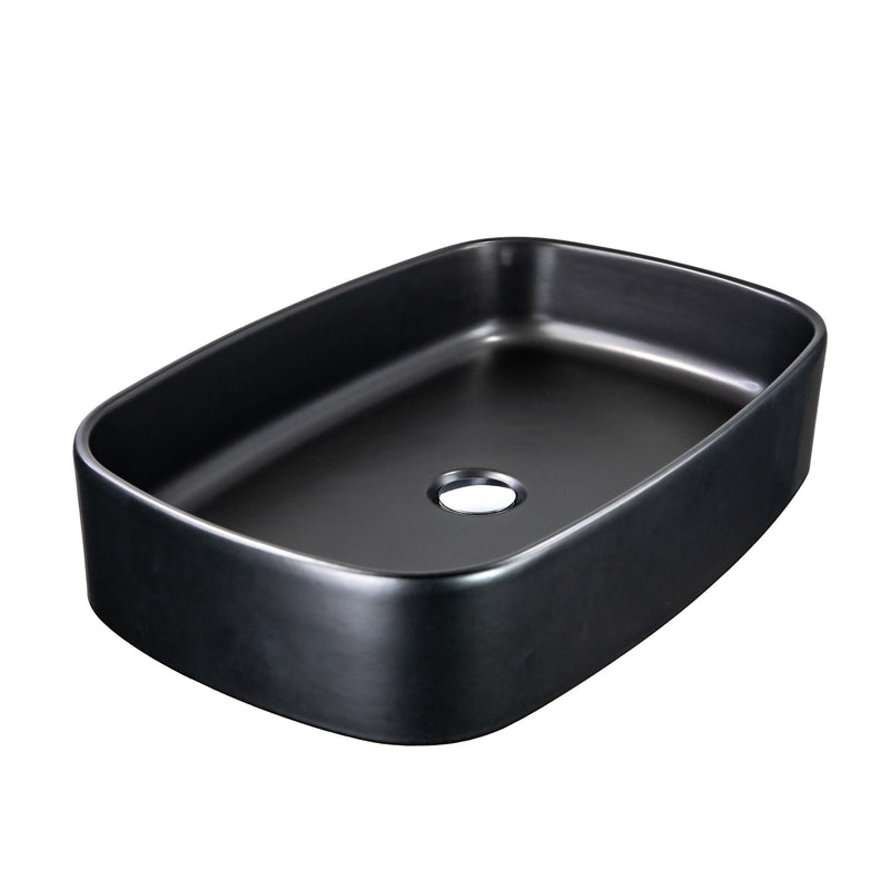 Nantucket Sinks Italian Fireclay Rectangular Vanity Sink - Matte Black RC6044MB - view 5