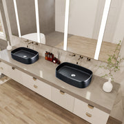 Nantucket Sinks Italian Fireclay Rectangular Vanity Sink - Matte Black RC6044MB - view 8
