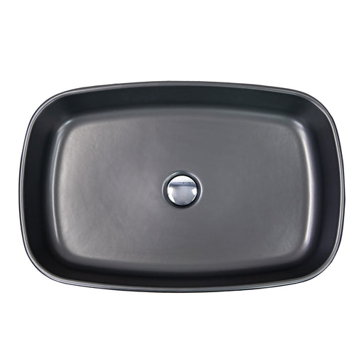 Nantucket Sinks Italian Fireclay Rectangular Vanity Sink - Matte Black RC6044MB