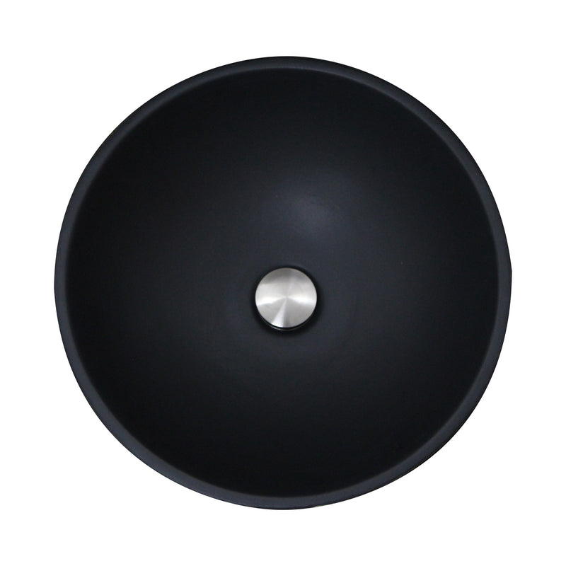 Nantucket Sinks Drake Fireclay Hand-decorated Vanity Sink - Matte Black RC7040GMS-MB - view 3
