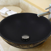 Nantucket Sinks Drake Fireclay Hand-decorated Vanity Sink - Matte Black RC7040GMS-MB - view 8