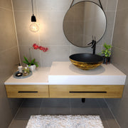 Nantucket Sinks Drake Fireclay Hand-decorated Vanity Sink - Matte Black RC7040GMS-MB - view 9