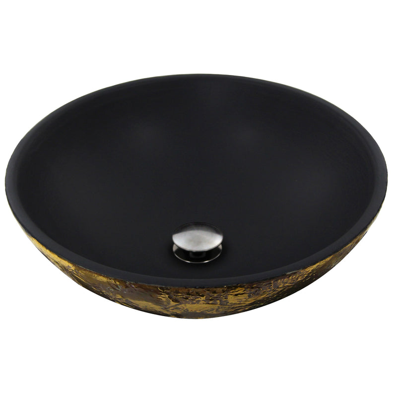 Nantucket Sinks Drake Fireclay Hand-decorated Vanity Sink - Matte Black RC7040GMS-MB