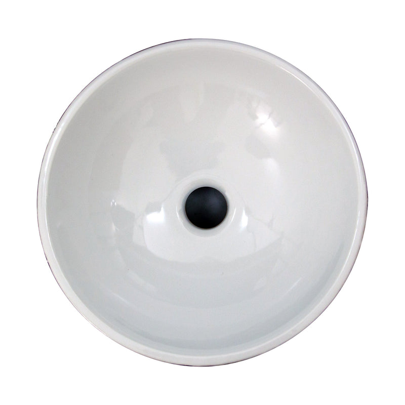 Nantucket Sinks Drake Fireclay Hand-decorated Vanity Sink - White RC7040GMS-W - view 3