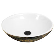 Nantucket Sinks Drake Fireclay Hand-decorated Vanity Sink - White RC7040GMS-W - view 4