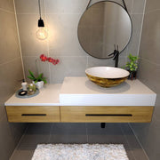 Nantucket Sinks Drake Fireclay Hand-decorated Vanity Sink - White RC7040GMS-W - view 8