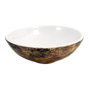 Nantucket Sinks Drake Fireclay Hand-decorated Vanity Sink - White RC7040GMS-W