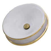 Nantucket Sinks St. Bart Fireclay Hand-decorated Vanity Sink RC74040PG